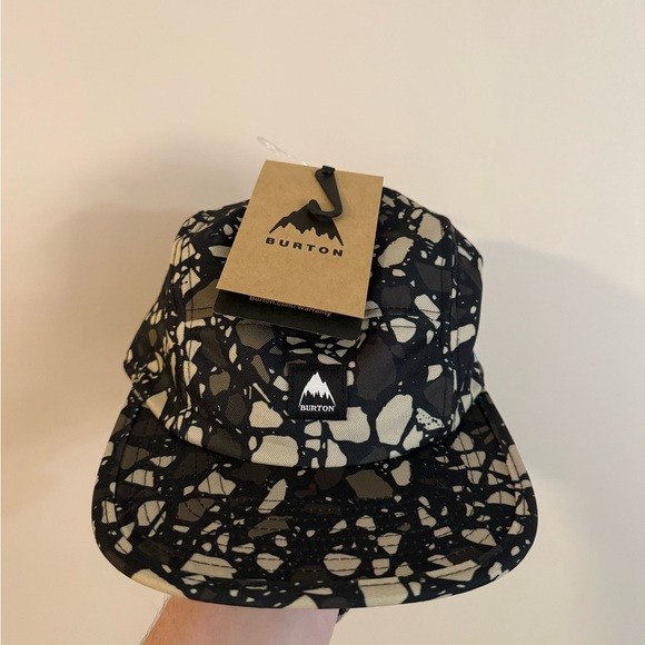 Burton Other - Burton Black & Cream Splatter 5-Panel Cap- NEW